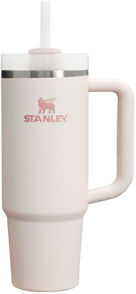 STANLEY Quencher H2.0 Rose Quartz tumbler with a comfortable handle for on-the-go hydration