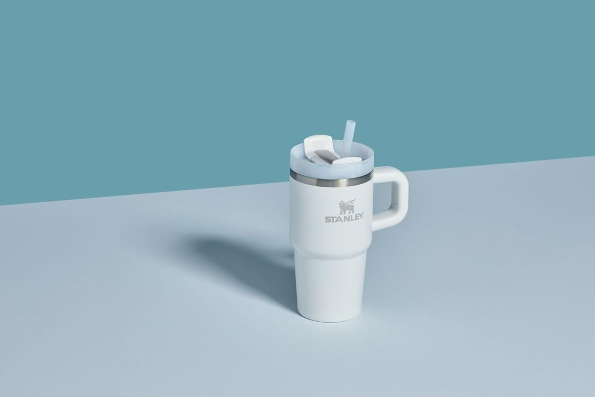 STANLEY Quencher H2.0 stainless steel construction emphasizes durable hydration.