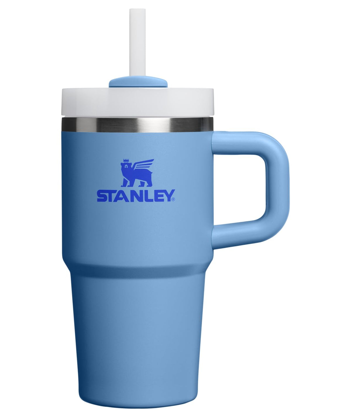 Stanley Quencher H2.0 with handle and straw in Blue Sky keeps drinks cold for hours