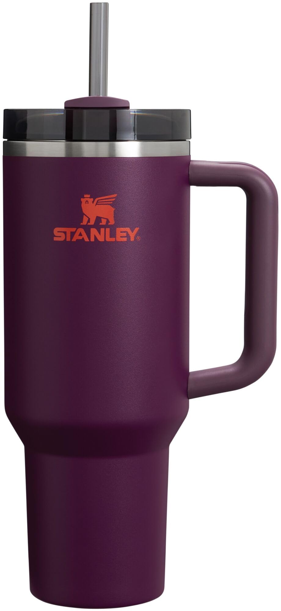 STANLEY Quencher H2.0 with handle and straw keeps drinks cold during travel.