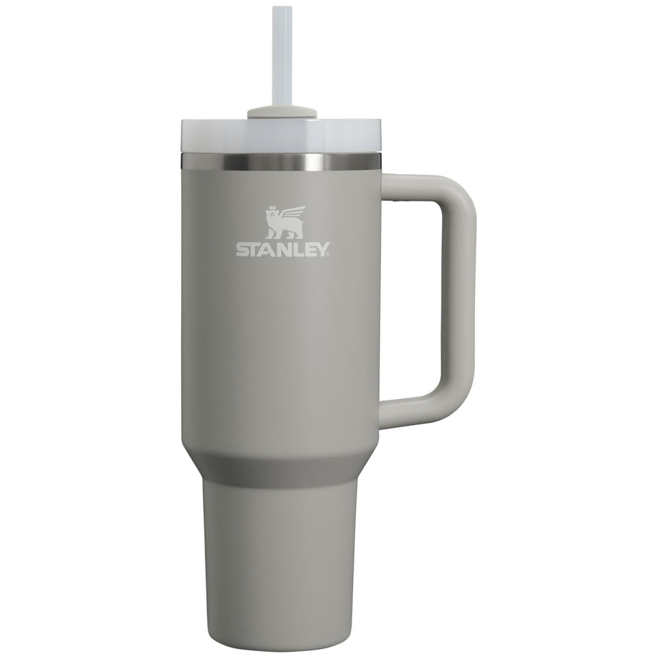 Stanley Quencher H2.0 40 oz with handle and straw, ideal for all-day hydration.