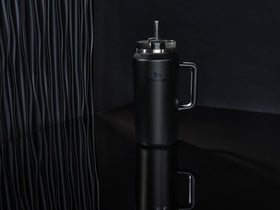 Stanley Quencher H2.0 64oz tumbler dishwasher-safe for simple cleanup.