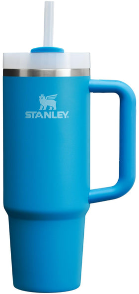 Stanley Quencher H2.0 azure tumbler with handle and straw for easy on the go hydration