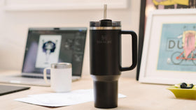 Stanley Quencher H2O ergonomic handle shows comfort-grip design for easy transport