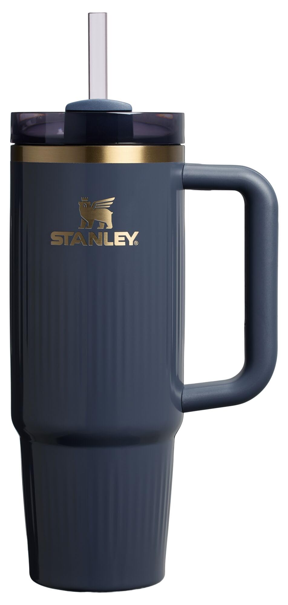 Stanley Quencher H20 Tumbler with handle and straw in Twilight keeps beverages cold for hours.