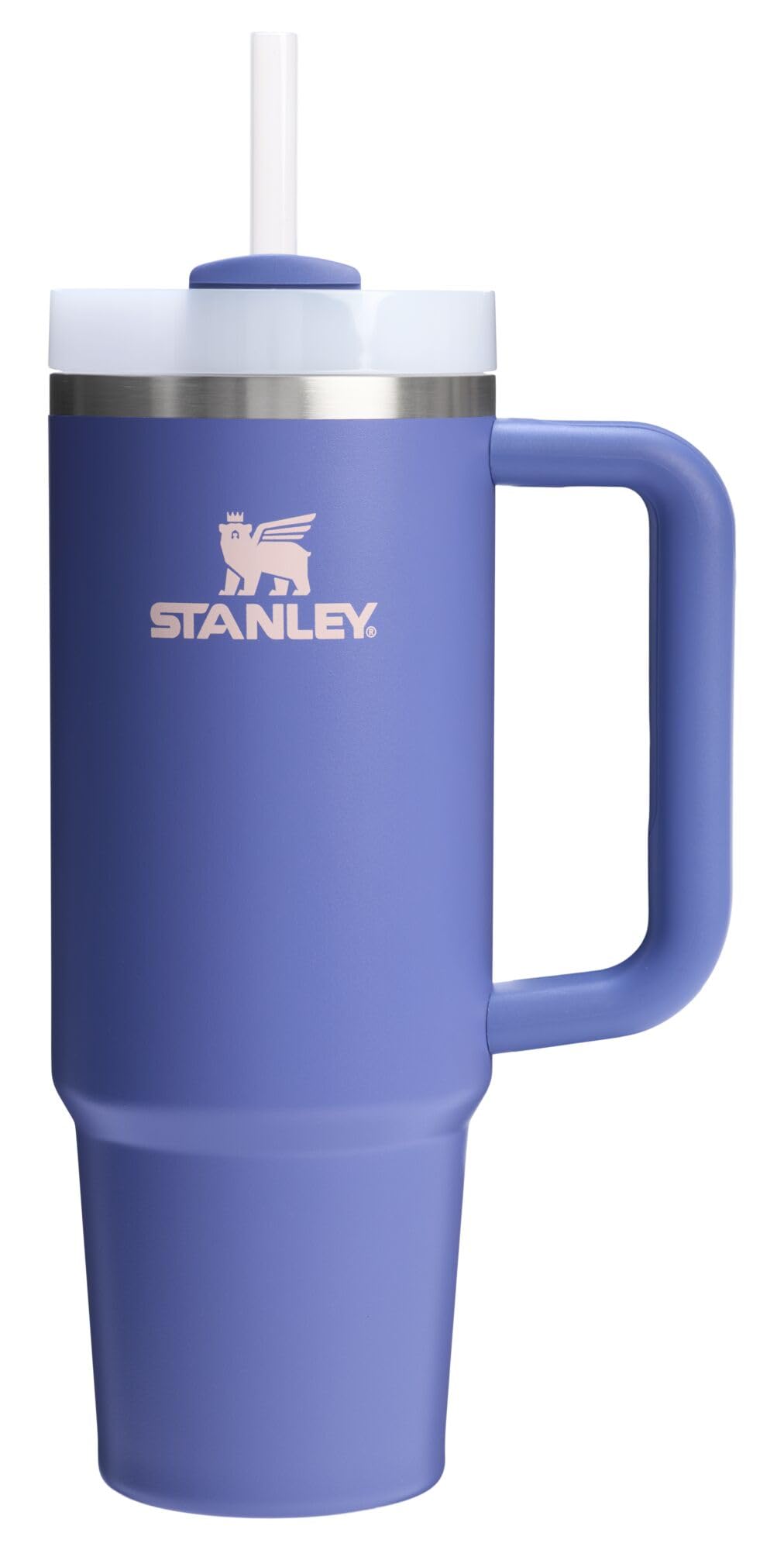 Stanley Quencher H2.0 tumbler with handle and straw keeps drinks cold on the go.
