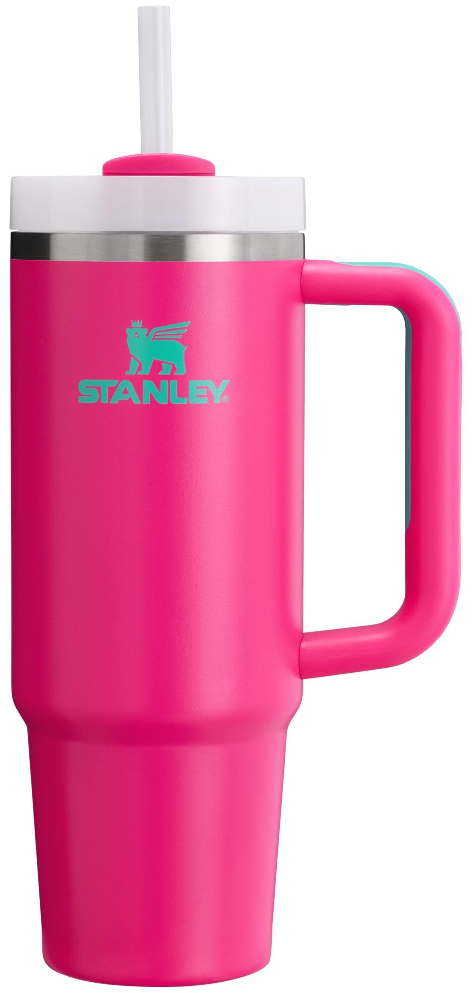 Stanley Quencher H2.0 30oz front view in passion pink for versatile hydration