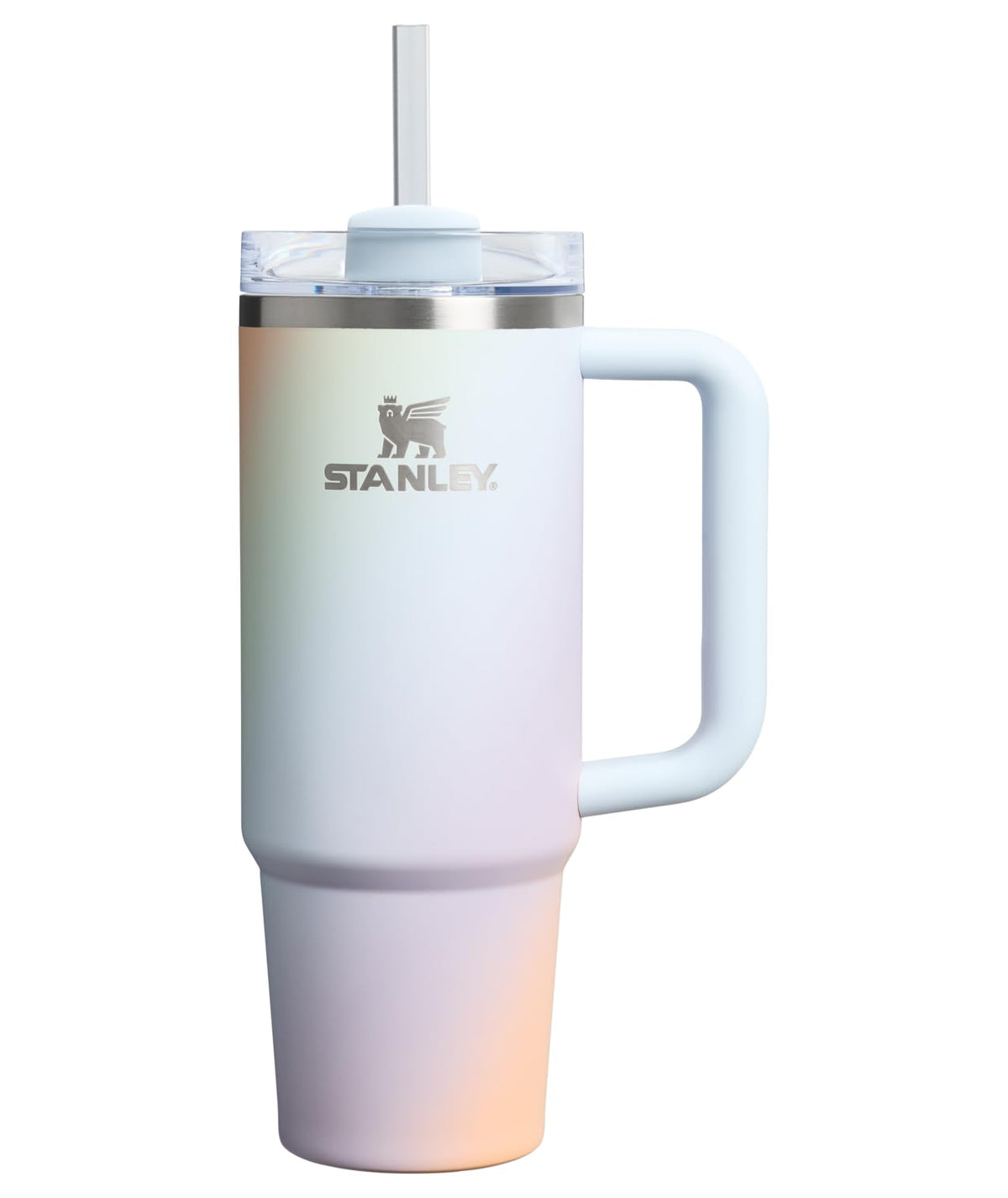 Stanley Quencher H2O 30 oz Sunrise Spiral with handle and straw keeps beverages cold