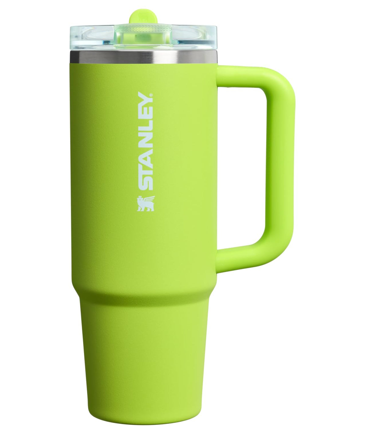 Stanley Quencher ProTour 30oz tumbler with built-in straw keeps drinks ice cold for hours.