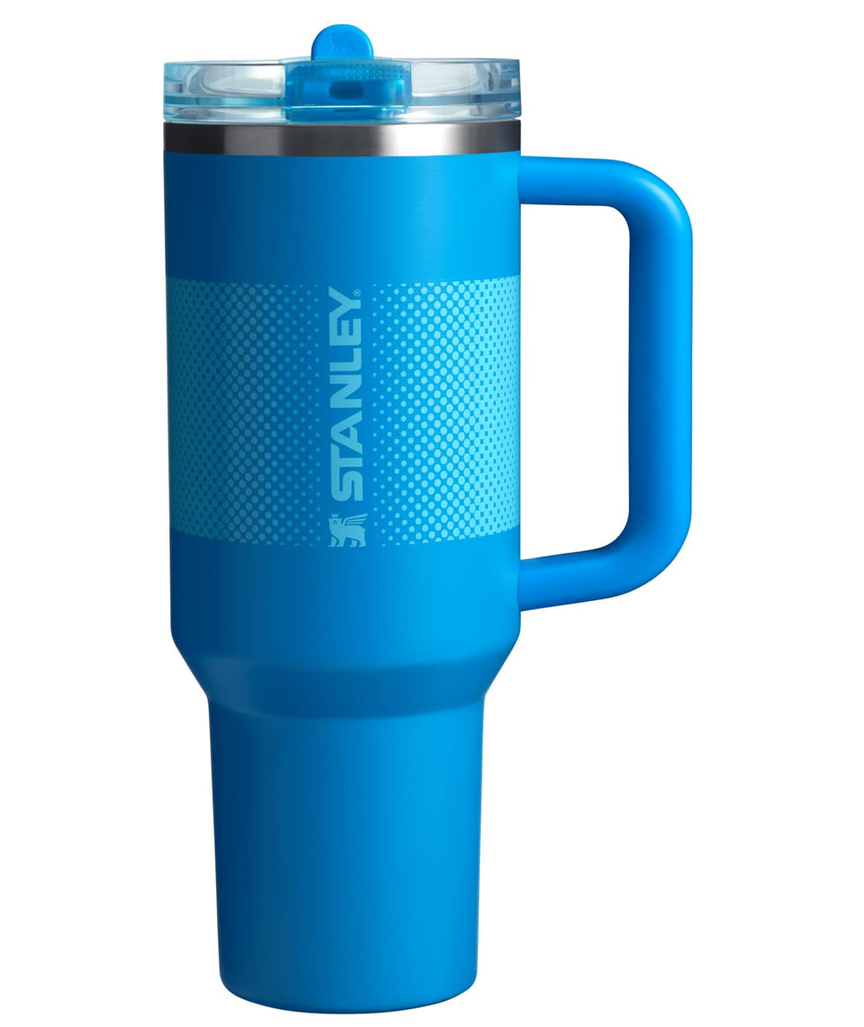 STANLEY Quencher ProTour with leakproof flip lid in Azure Fade for secure on-the-go hydration.