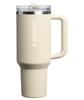 Stanley Quencher ProTour flip straw lid toasted almond for spill-free hydration on the go.