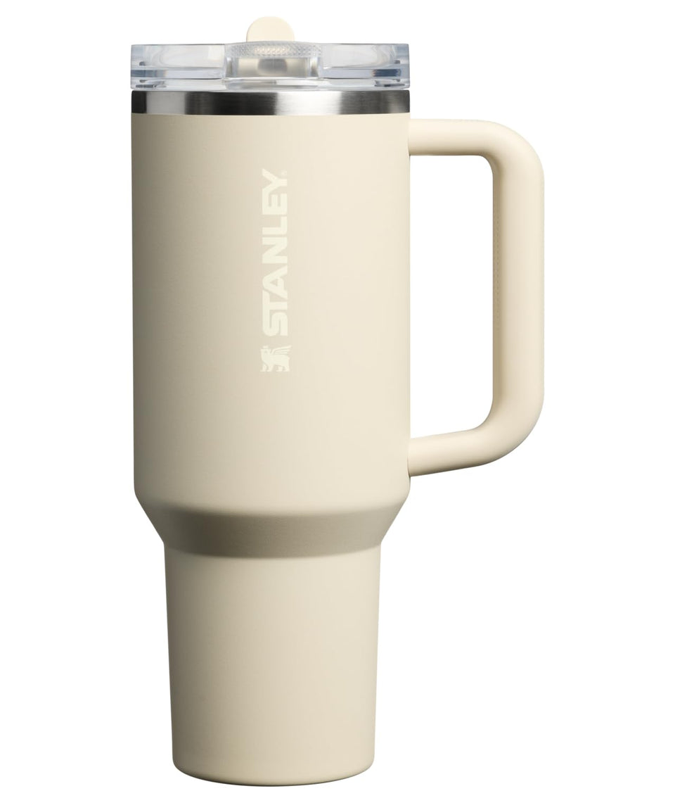 Stanley Quencher ProTour flip straw lid toasted almond for spill-free hydration on the go.