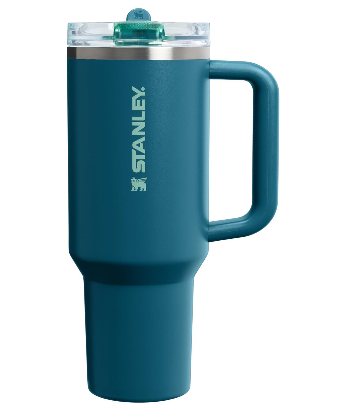STANLEY Quencher ProTour flip straw lid on 40 oz tumbler for leakproof on-the-go sipping