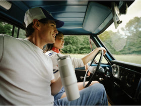 Textured handle on STANLEY Quencher ProTour provides comfortable grip