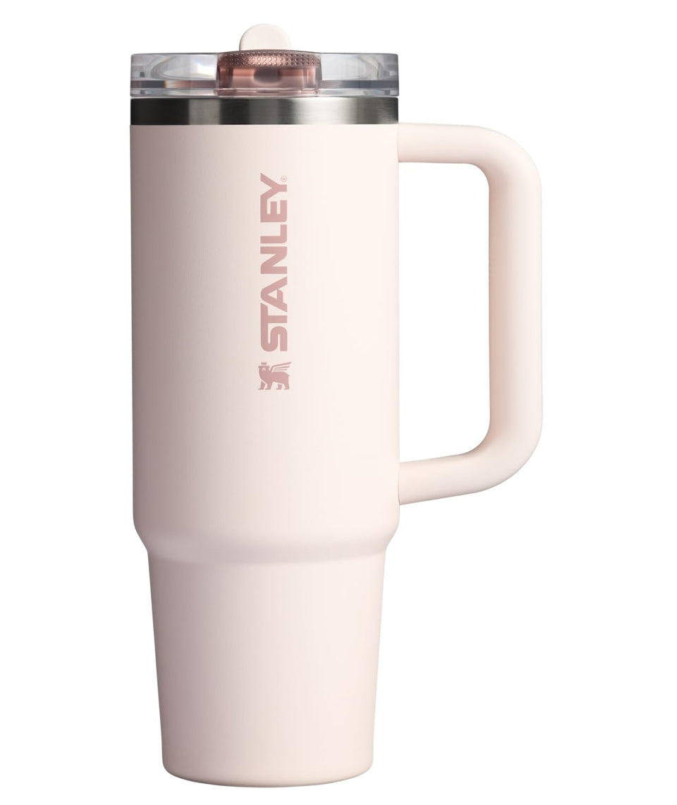 Stanley Quencher ProTour Rose Quartz built-in straw for effortless sipping on the go
