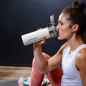Stanley Quick Flip GO bottle wide-mouth design makes cleaning easy.