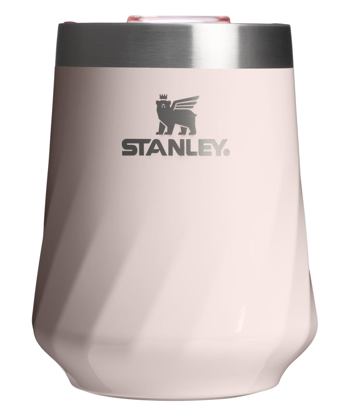 STANLEY Reserve Wine Tumbler in rose quartz gloss keeps beverages cold outdoors.