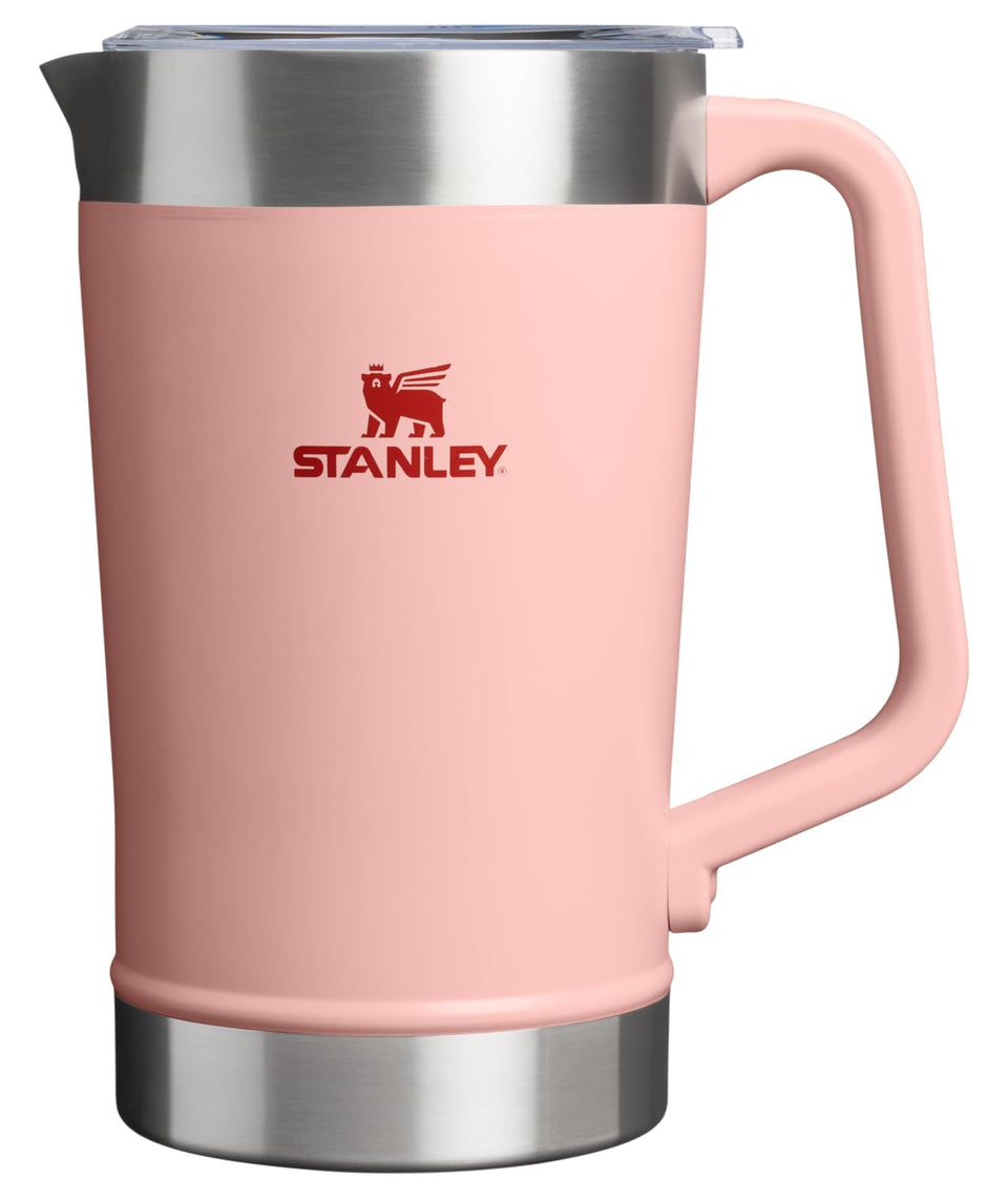 Stanley Stay-Chill Pitcher 64oz with pour-through lid for easy one-handed serving outdoors.