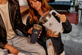 Stanley Stay-Chill Pitcher 64oz stainless-steel body for durable, spill-free beverage storage.