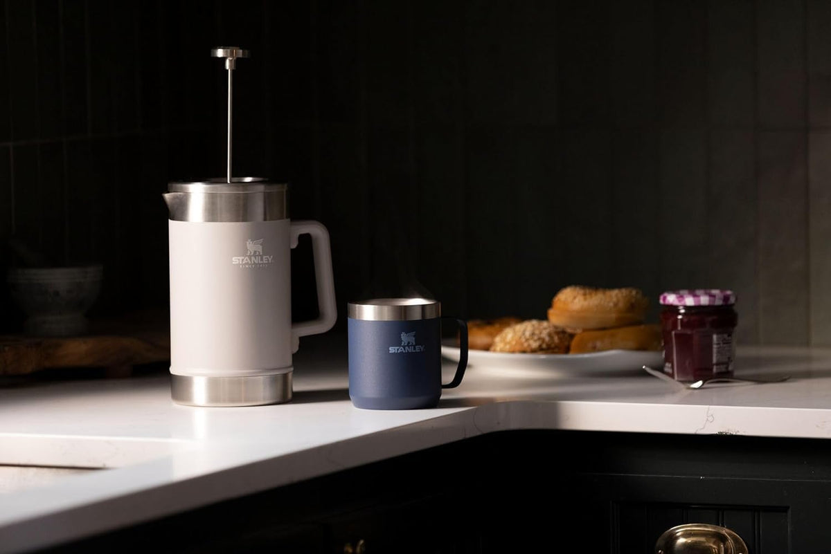 Stanley Stay Hot Camp Mug offers strong insulation for hot or cold drinks.