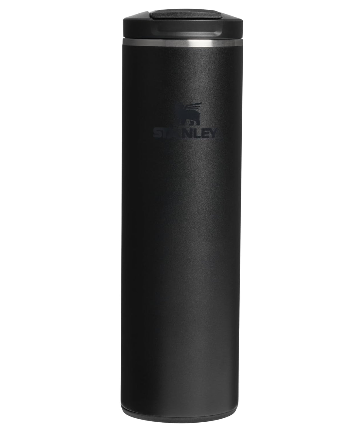Stanley Transit FlipTop Mug with leakproof lid keeps hot or cold drinks during commutes.