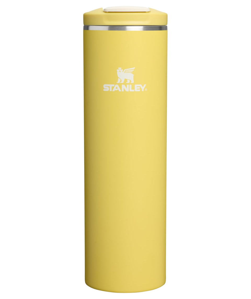 Stanley Transit FlipTop Mug in Daffodil keeps drinks hot or cold on the go.