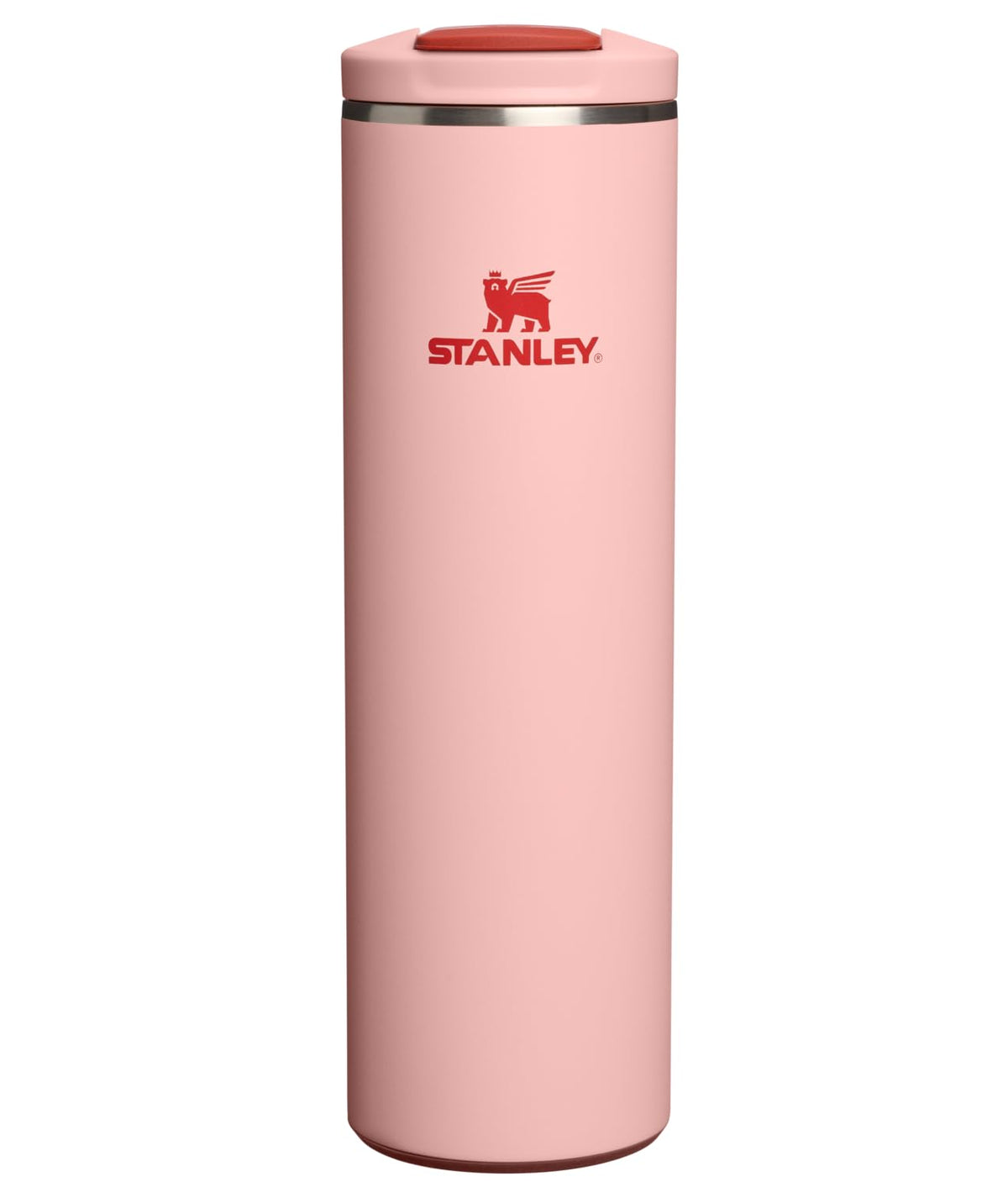 Stanley Transit FlipTop Mug Peach Rose keeps drinks hot during daily commutes.