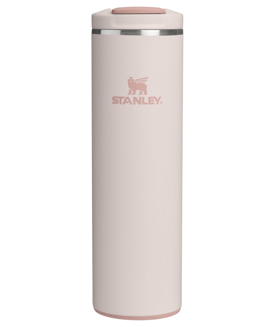 Stanley Transit FlipTop Mug in rose quartz for spill-free commuting and hot or cold beverages