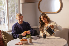 STANLEY Wisteria Shine finish highlights rugged style during outdoor camping.