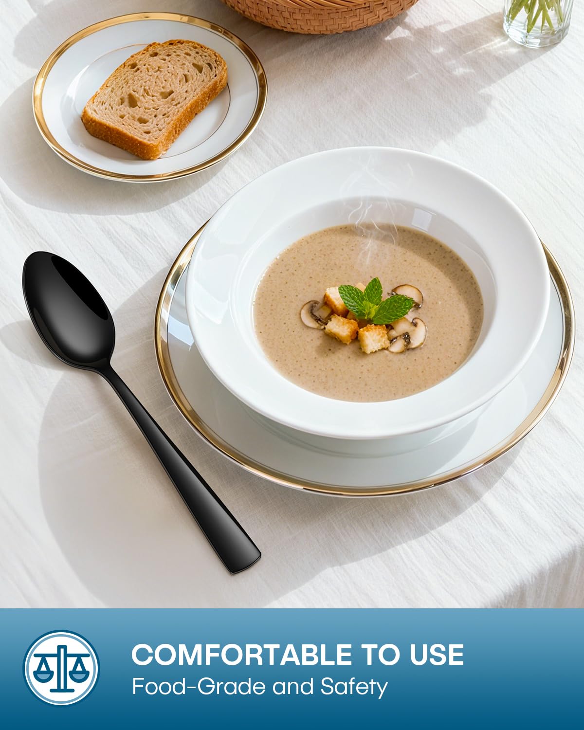 Stapava teaspoons ideal for tea, coffee, and desserts.