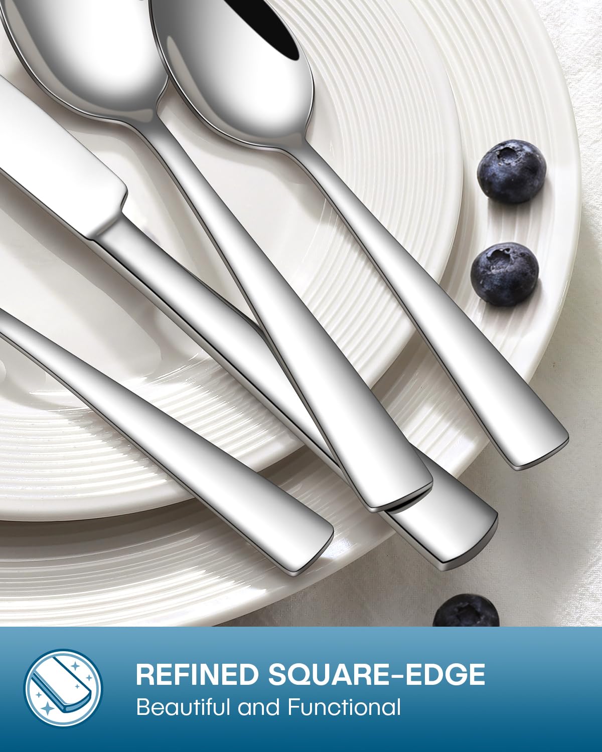 Stapava dishwasher-safe silverware set for quick cleanup after meals.