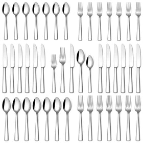 Stapava 30-piece silverware dinner knives offer comfortable grip for everyday meals.