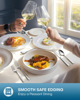Stapava mirror-finish silverware adds a refined shine to any table.