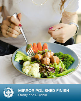 Stapava 30-piece silverware salad forks versatile for salads and sides.