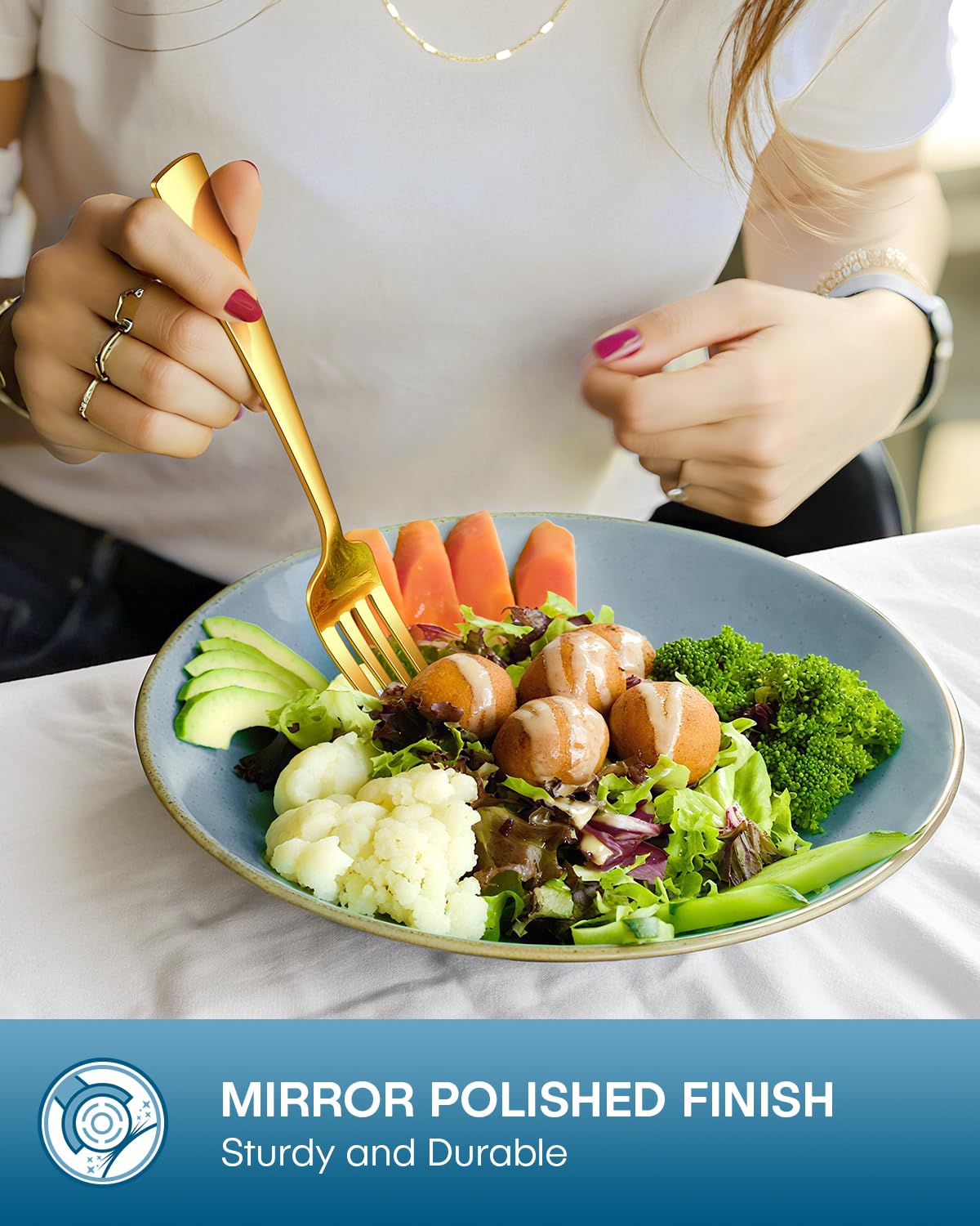 Stapava salad forks highlight versatile dining for salads and other courses with mirror polish