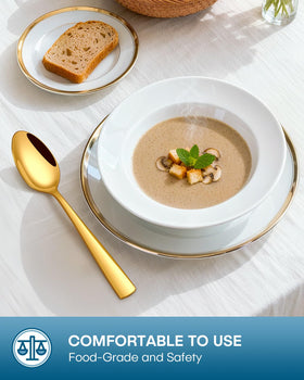 Stapava gold silverware set with teaspoons ideal for beverages and desserts