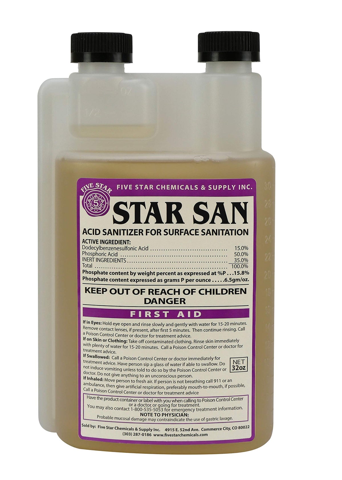 Star San high-foaming sanitizer pour demonstrates fast sanitizing action.