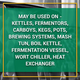 Star San odorless, biodegradable formula shown as a safe option for brewing equipment.