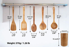 StarBlue acacia wood regular turner for everyday stirring and turning.