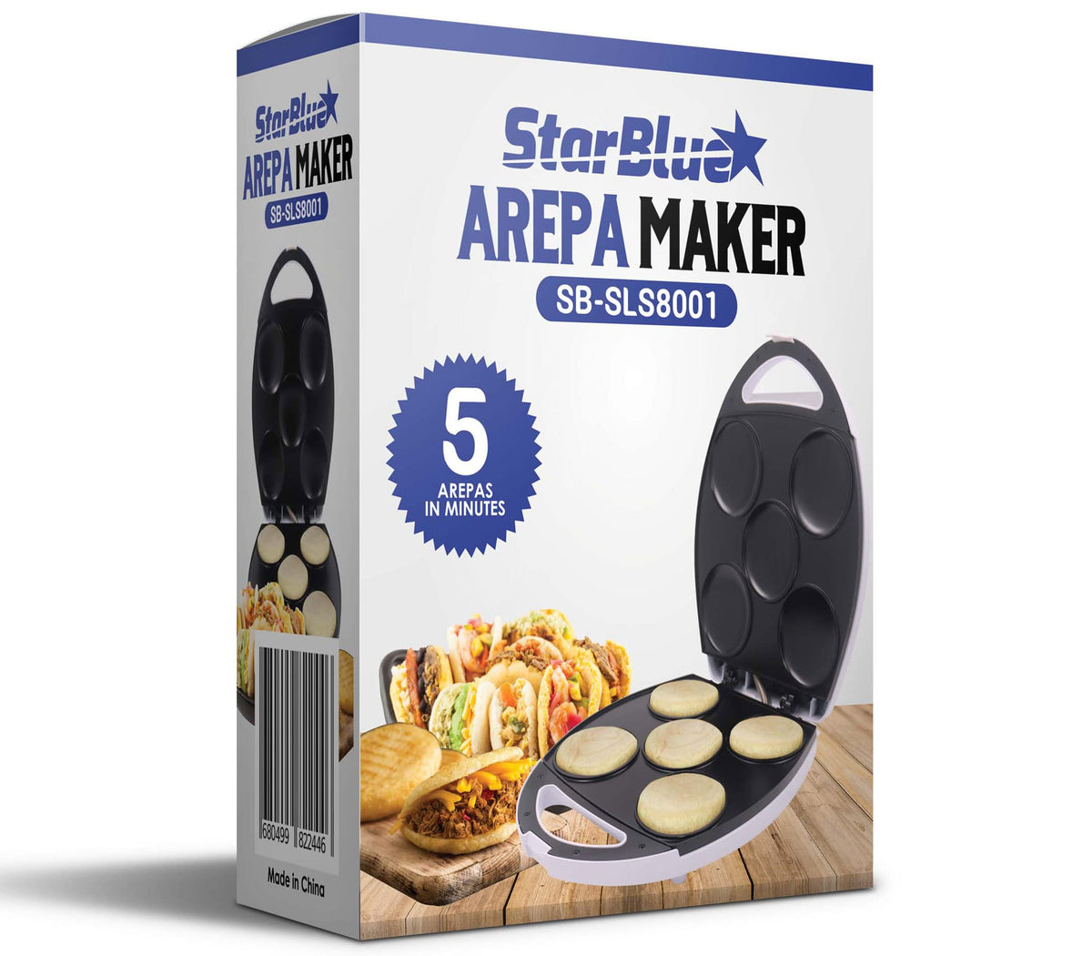 StarBlue arepa maker temperature knob enabling customization