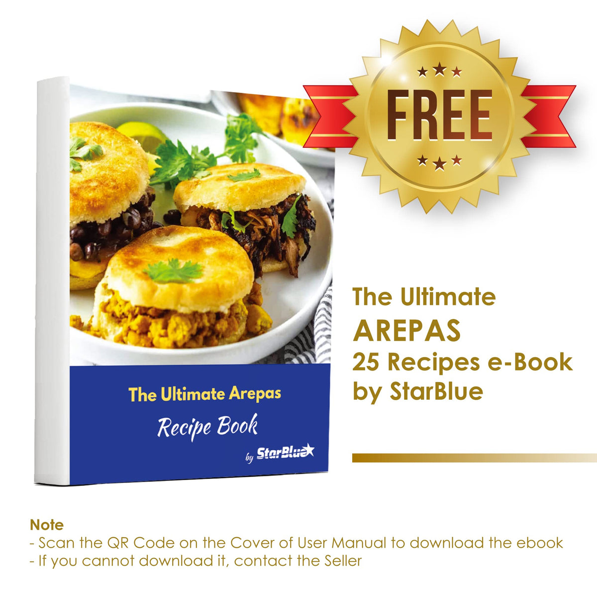 StarBlue electric arepa maker non-stick surface for easy release