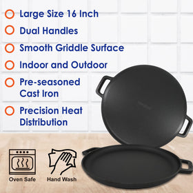 StarBlue pre-seasoned comal ready for immediate pizza making and daily cooking.