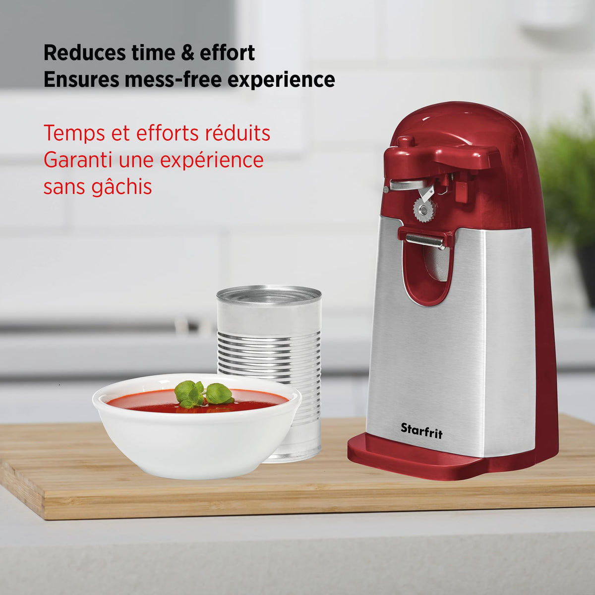 Starfrit MightiCan removable lever for easy cleaning and maintenance.