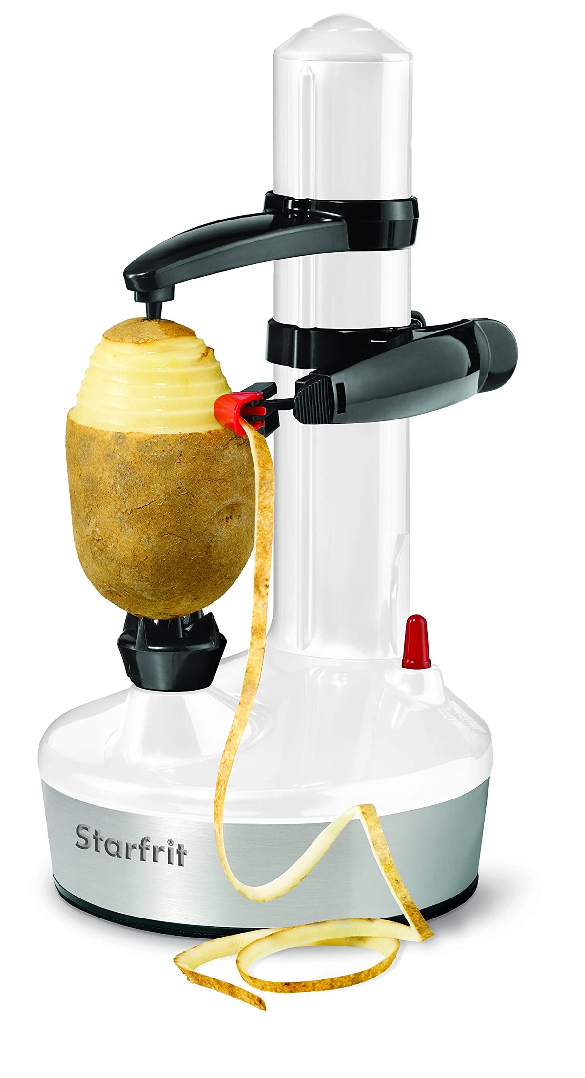 Starfrit Rotato Express 2.0 in-use demonstrates quick peeling action