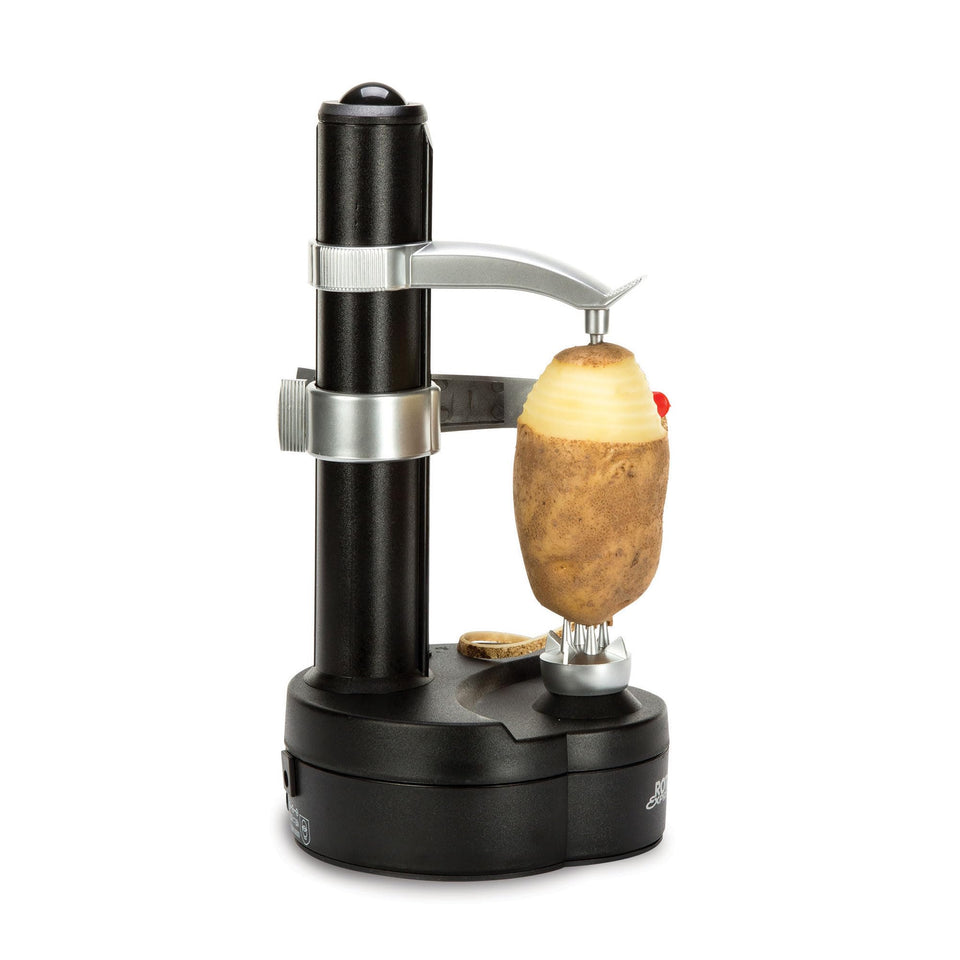 Starfrit Rotato Express electric peeler on counter for quick, mess-free prep.