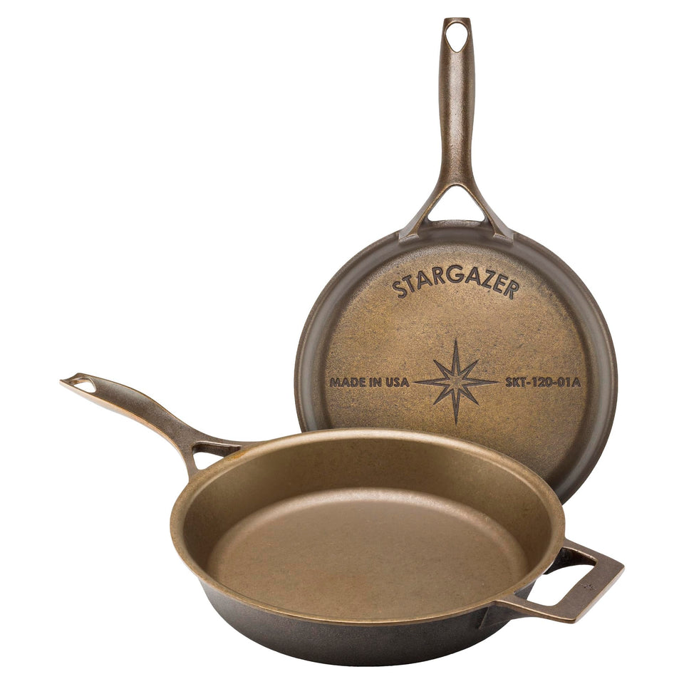 Stargazer 12-inch skillet with smooth surface for easy non-stick cooking.