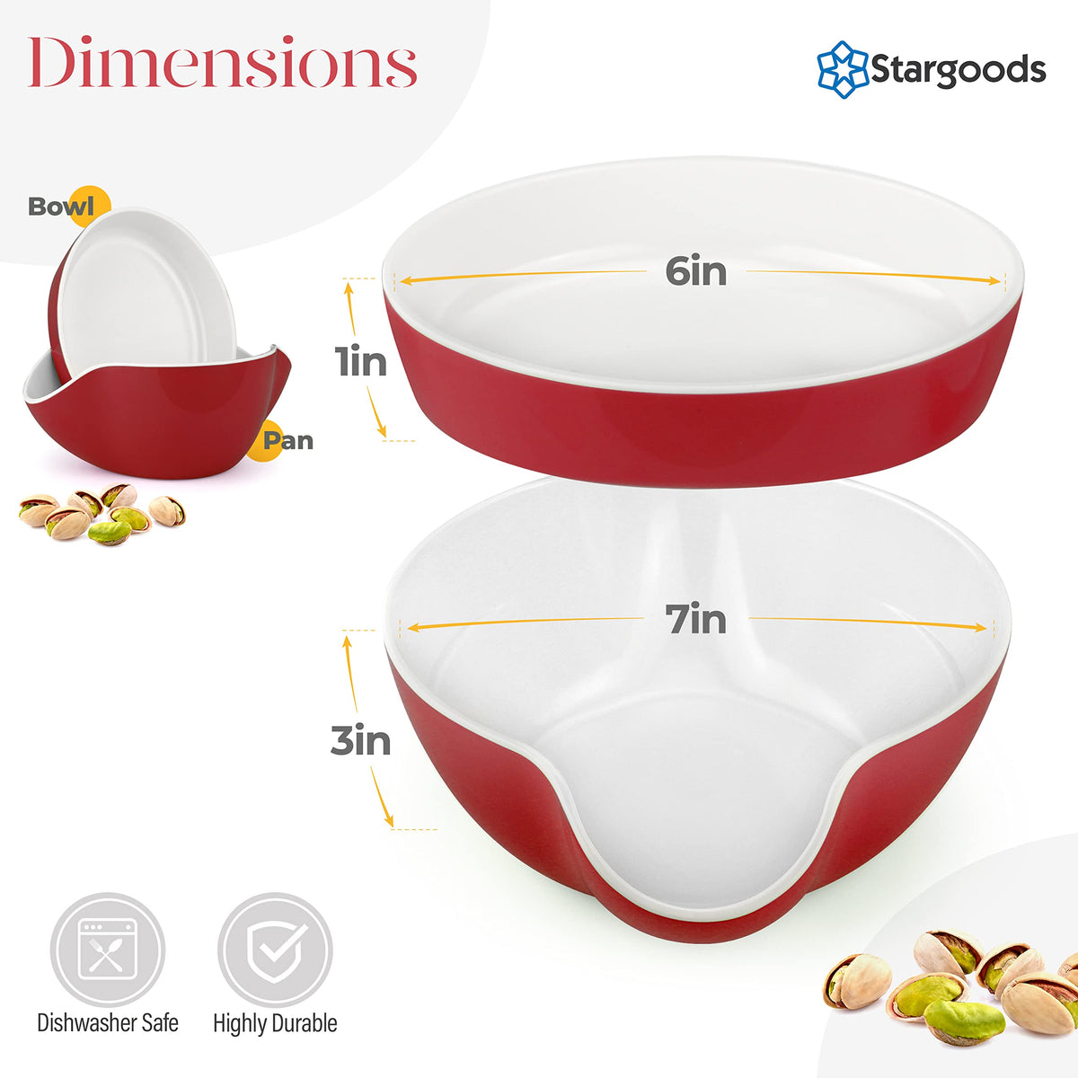Stargoods pistachio bowl for fruits and nuts, ideal for entertaining.