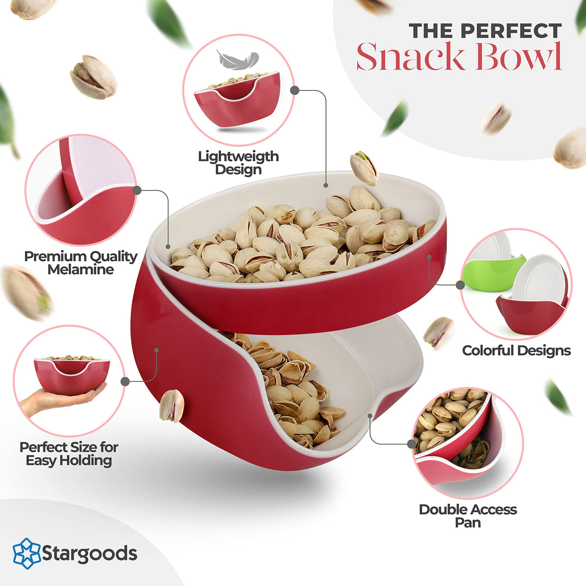 Stargoods seed-disposal design red helps clean up shells during gatherings.