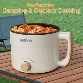 Stariver 1.5L hot pot dorm life-ready design for college care packages.