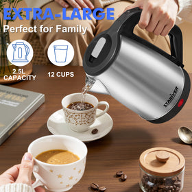Stariver 2.5L kettle stainless steel body for durable performance.